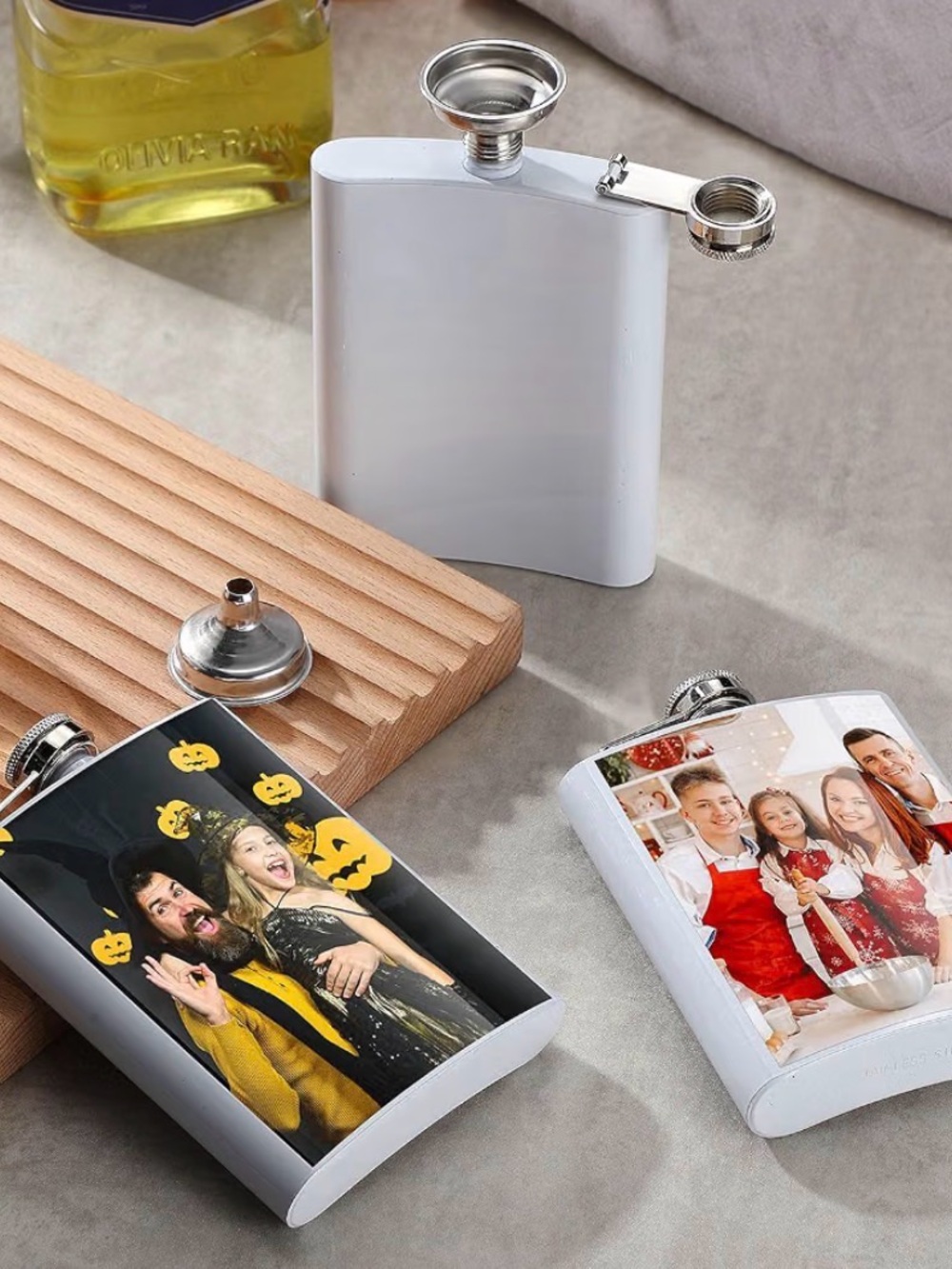 Set of 3 sublimation flasks, blank , NEW !